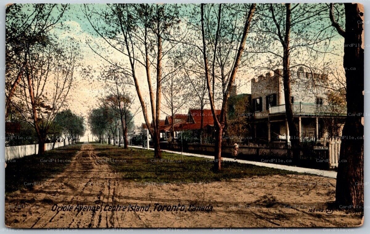 Postcard Toronto Ontario c1914 Oriole Avenue Center Island CDS Cancel Thessalon