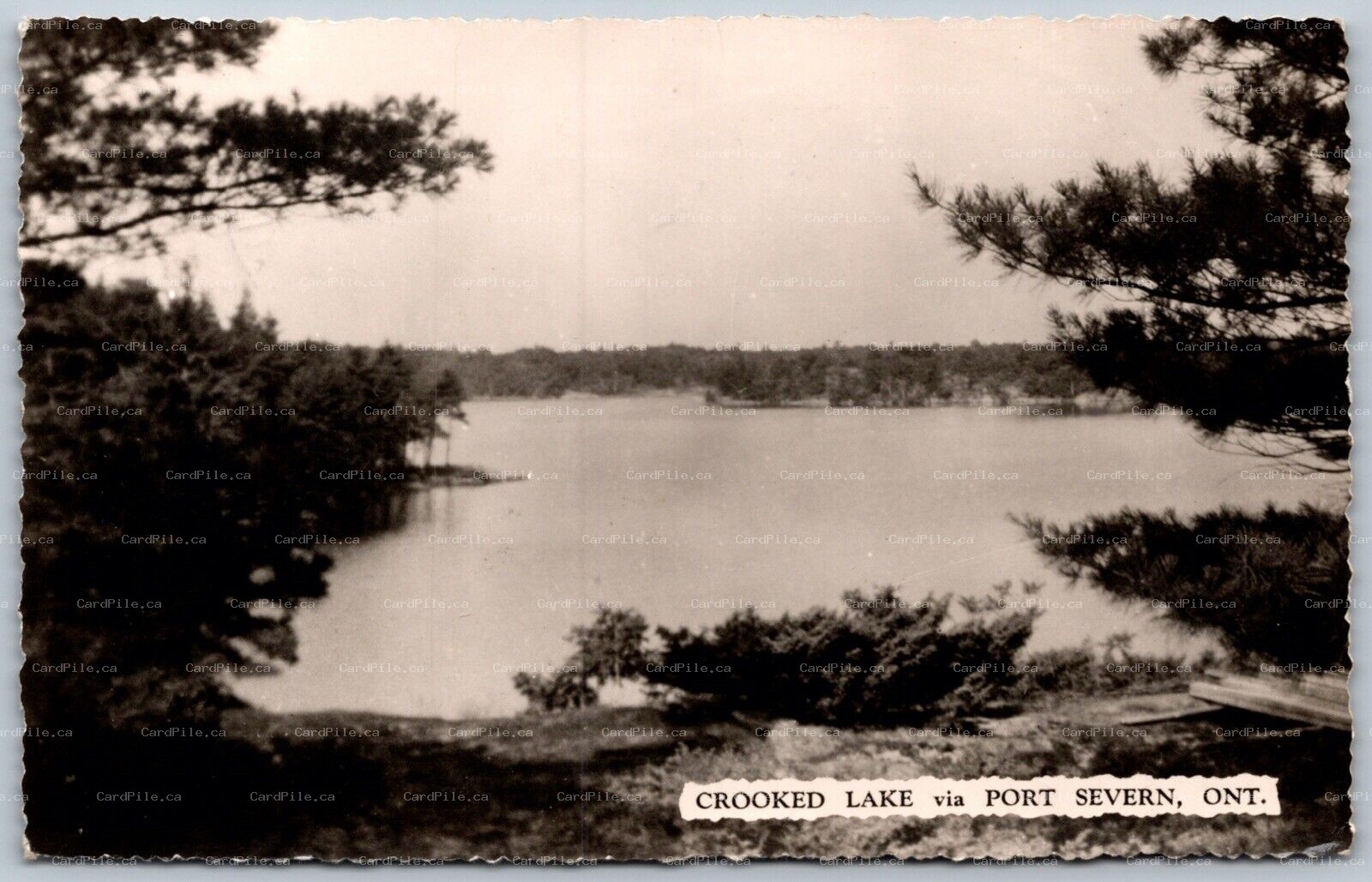 Postcard RPPC c1955 Port Severn Ontario Crooked Lake Scenic View Georgian Bay