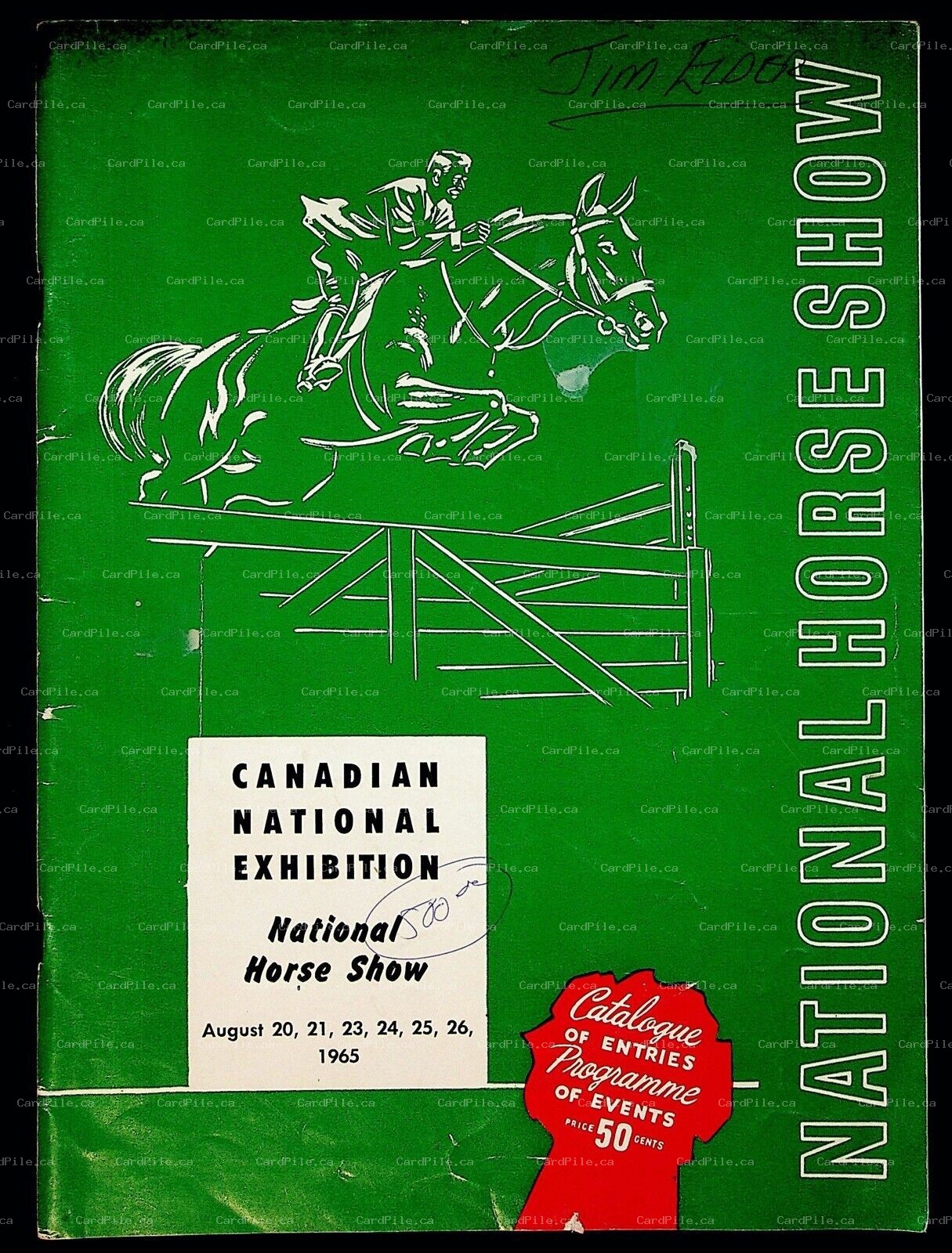 Equestrian 1965 Canadian National Exhibition National Horse Show Programme