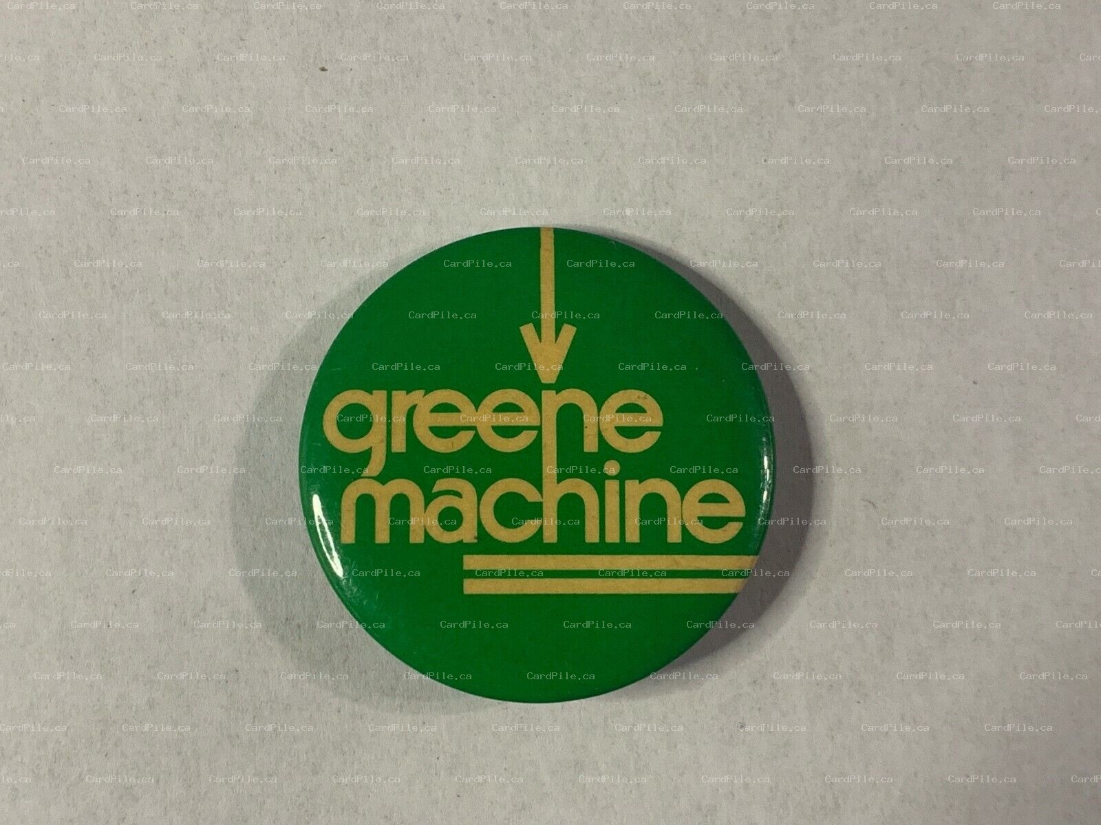 VINTAGE Greene Machine J W Crosby Advertising - Pinback Button