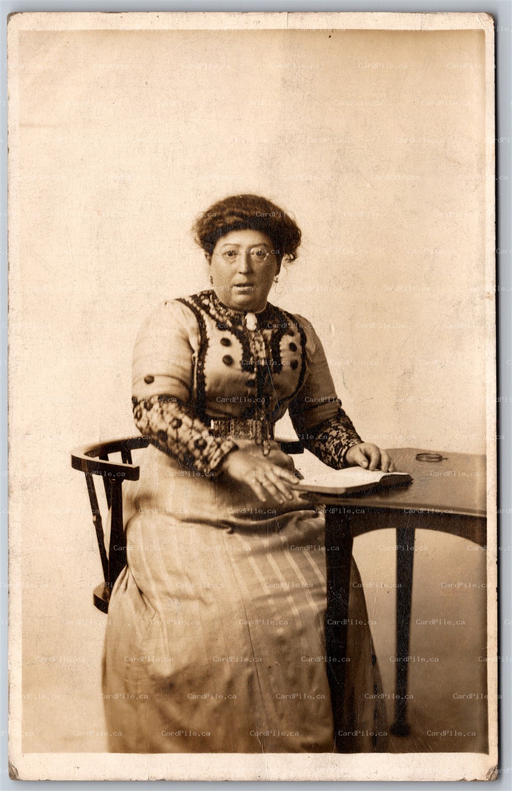 RPPC c1910s England Studio Photo of Dressed Lady by Willis Ryley of Nottingham