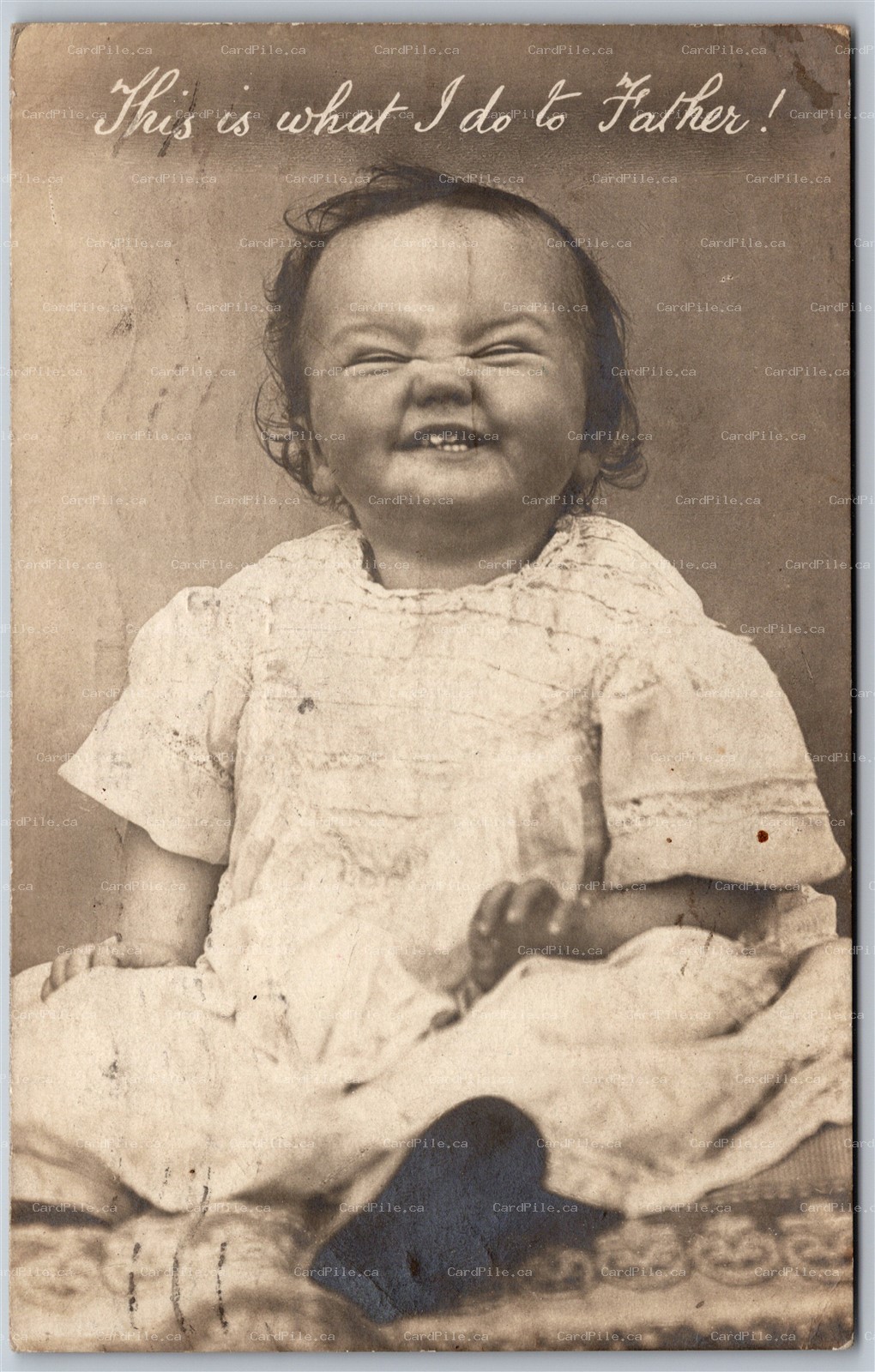 Postcard RPPC c1910s This is What I Do To Father by E.C.B. Edwin Coppock