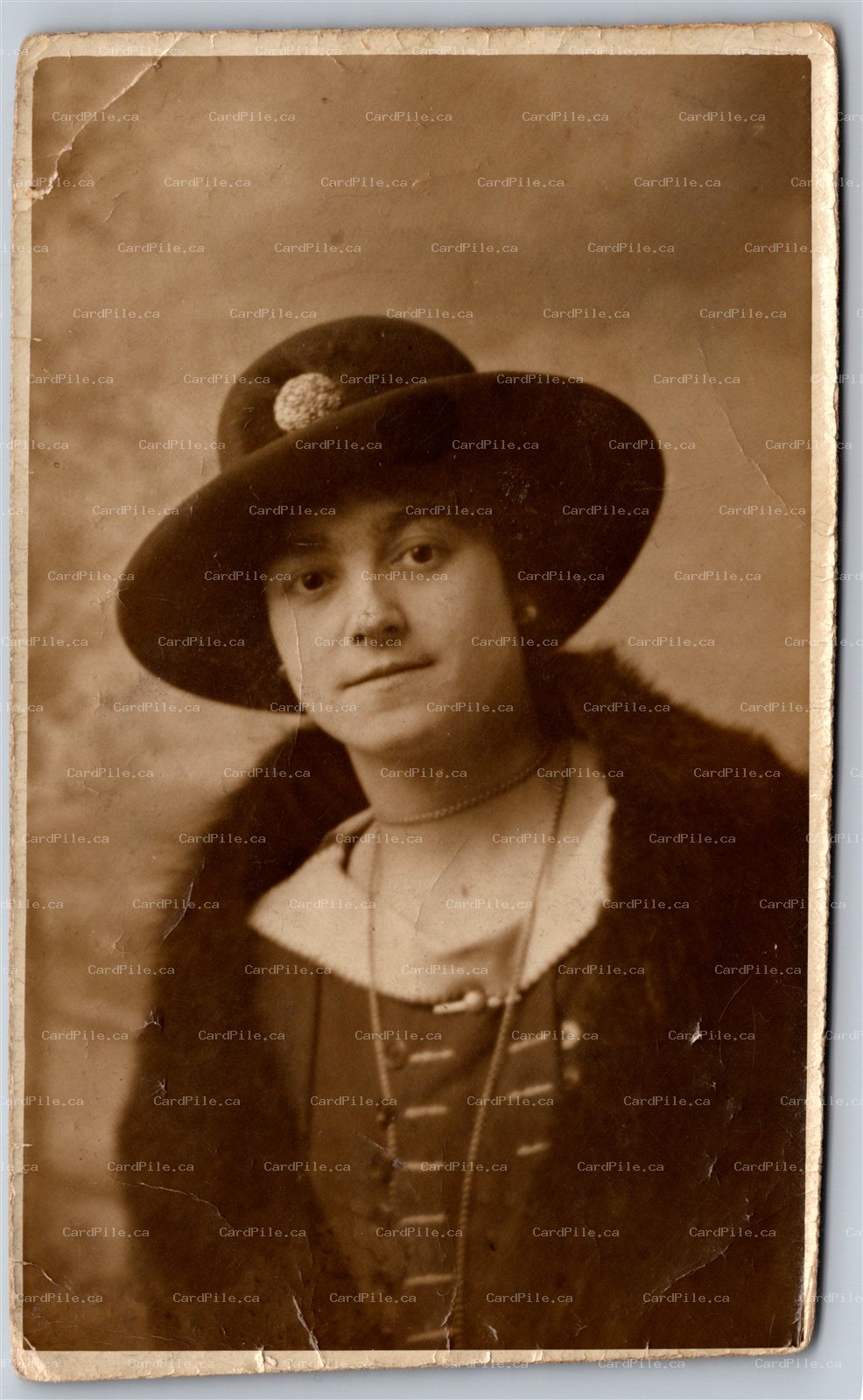 Postcard RPPC c1910s England Studio Photo of Lady by Gale's Studio Ltd.