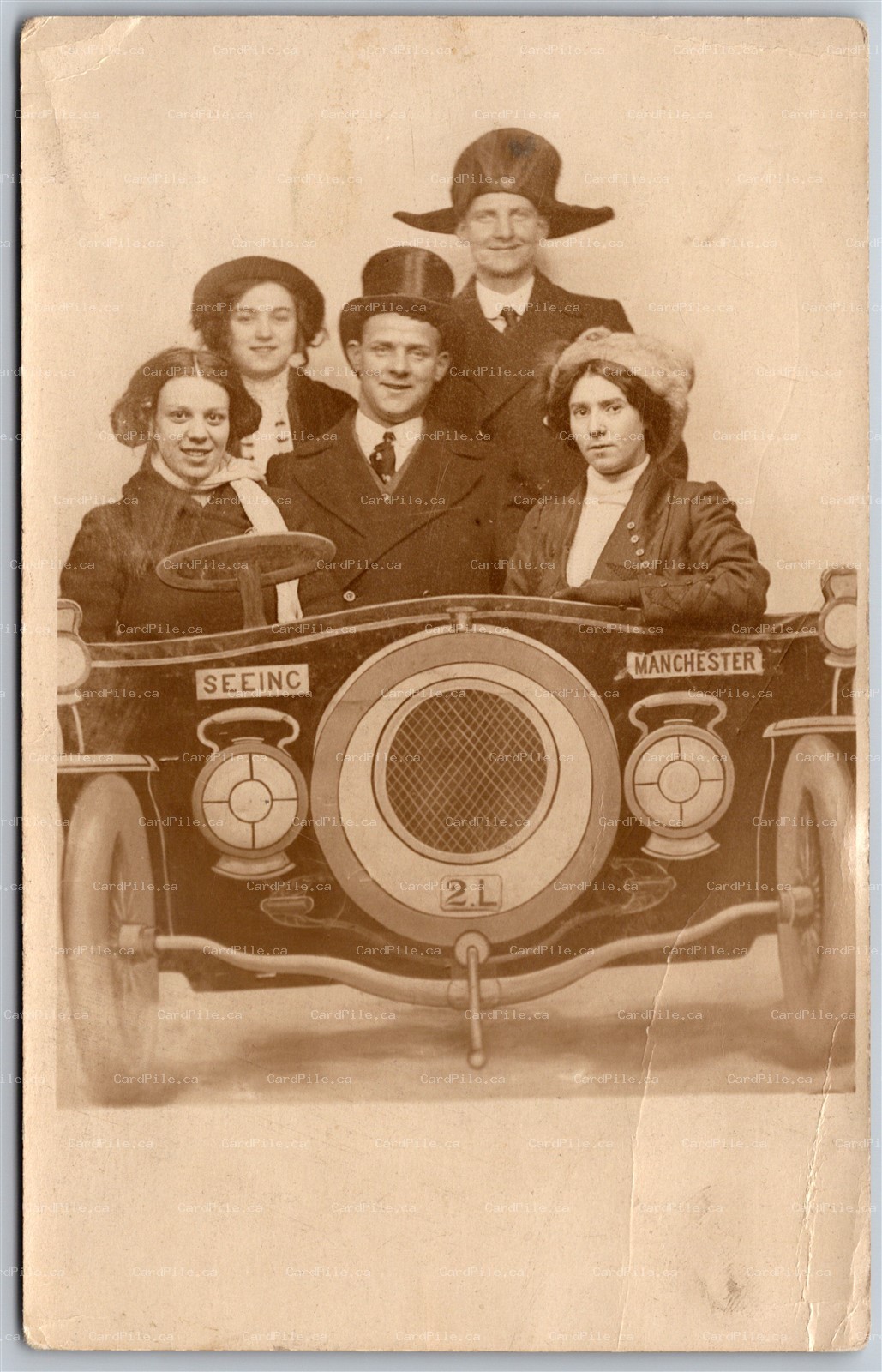 RPPC c1910s Tourist Photo Seeing Manchester Charles Howell & Son Electric Studio