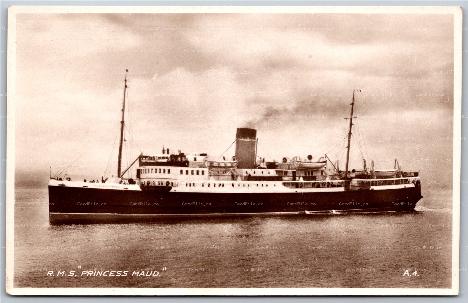 Postcard RPPC c1930s RMS Princess Maud Ship Built by William Denny of Dumbarton