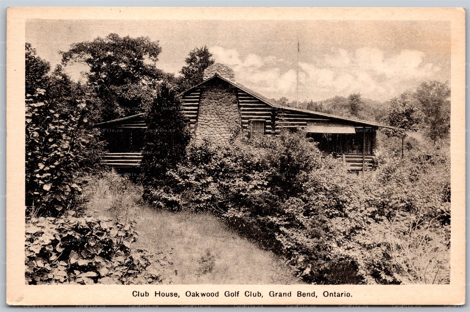 Postcard Grand Bend ONT Oakwood Golf Club House Lambton County Irwin Specialty