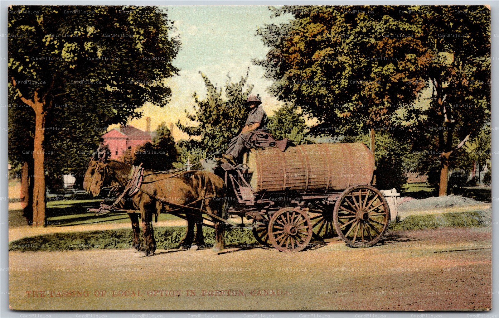 Postcard Preston Ontario The Passing Of Local Option Horse Carriage by Wurster