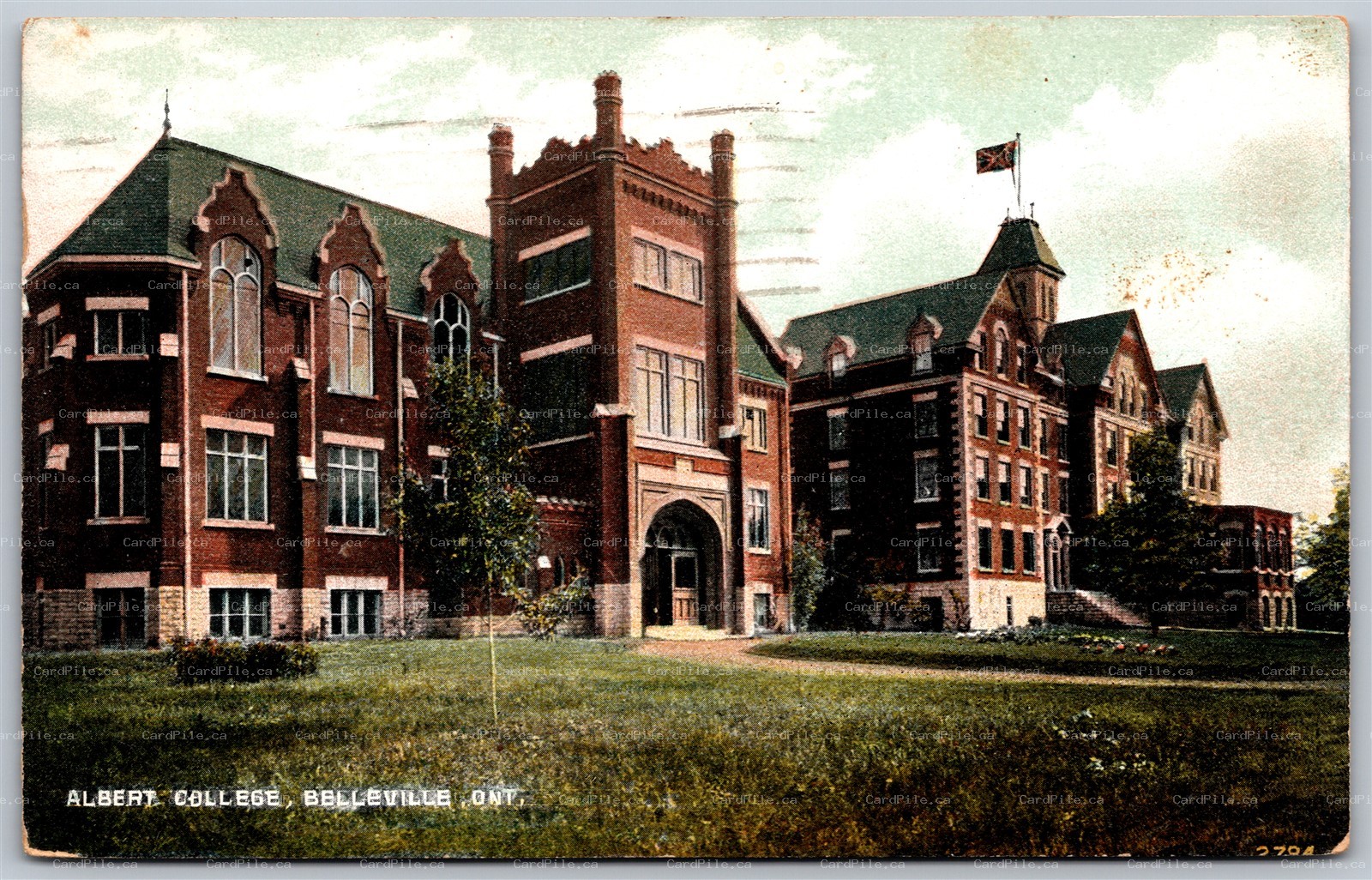 Postcard Belleville Ontario 1916 Albert College Hastings County by Atkinson Bros