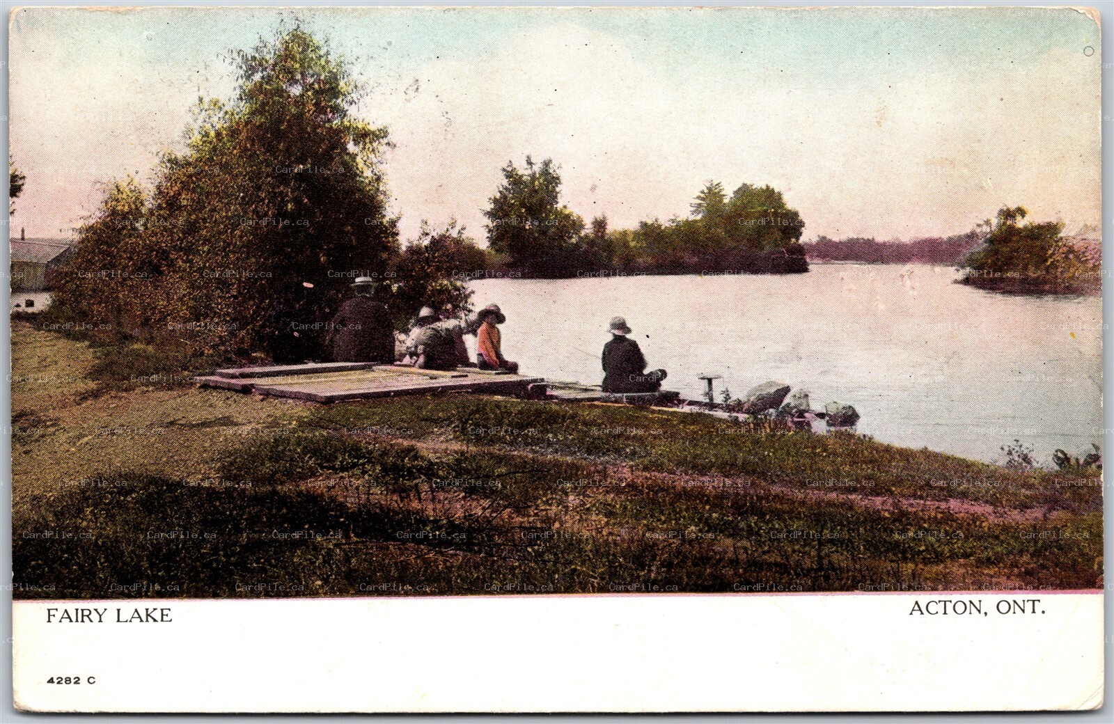 Postcard Acton Ontario c1909 Fairy Lake Scenic View Halton Region by Warwick