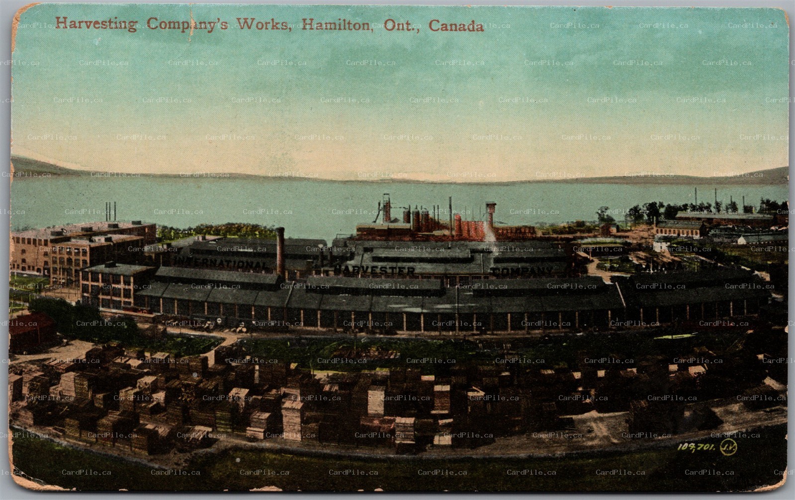 Postcard Hamilton Ontario International Harvesting Company's Works *as is*