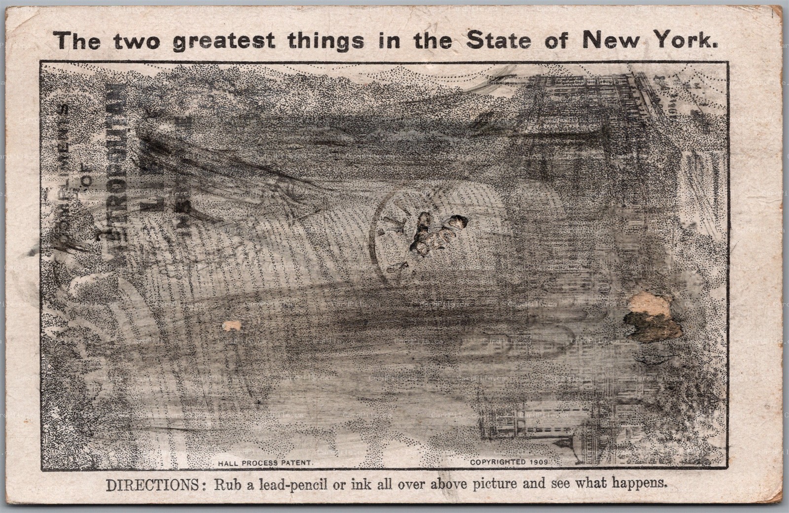 Postcard New York c1914 Lot of 2 Wireless Message Cards