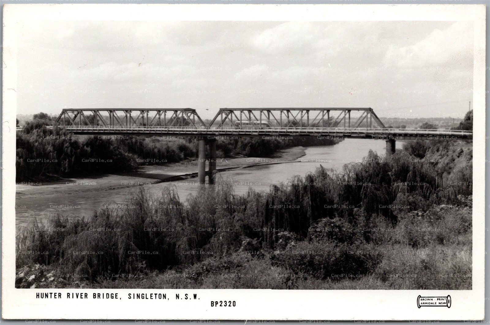 Postcard RPPC Singleton New South Wales Australia c1964 Hunter River Bridge