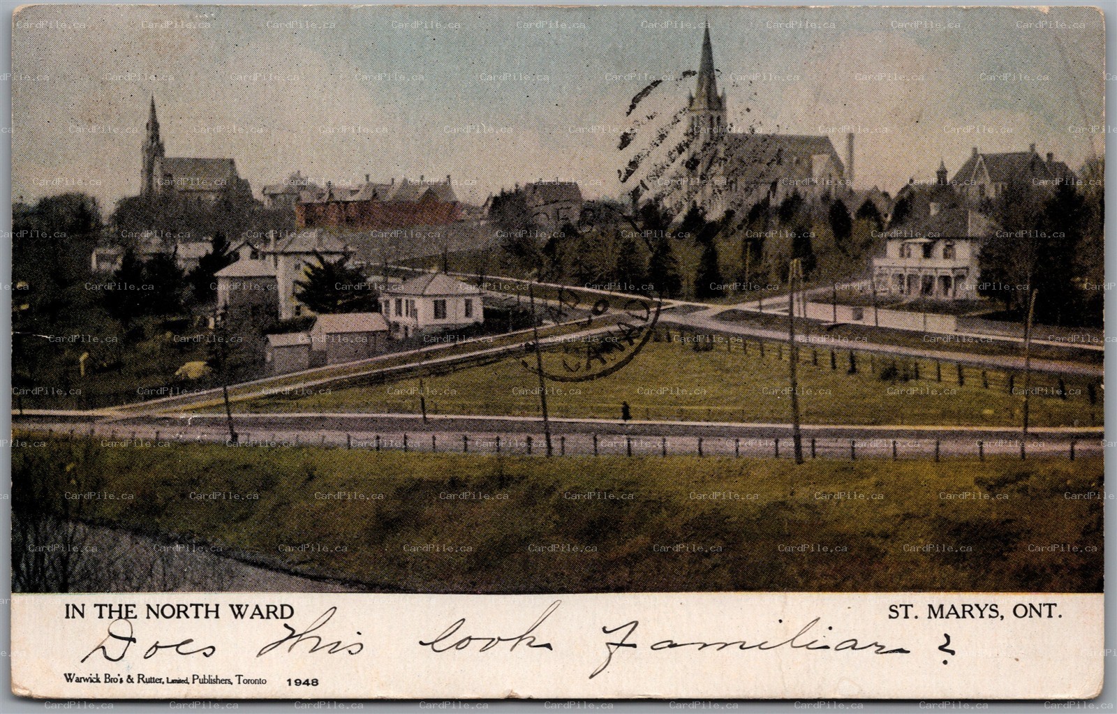 Postcard St. Marys Ontario c1906 In the North Ward Perth County by Warwick