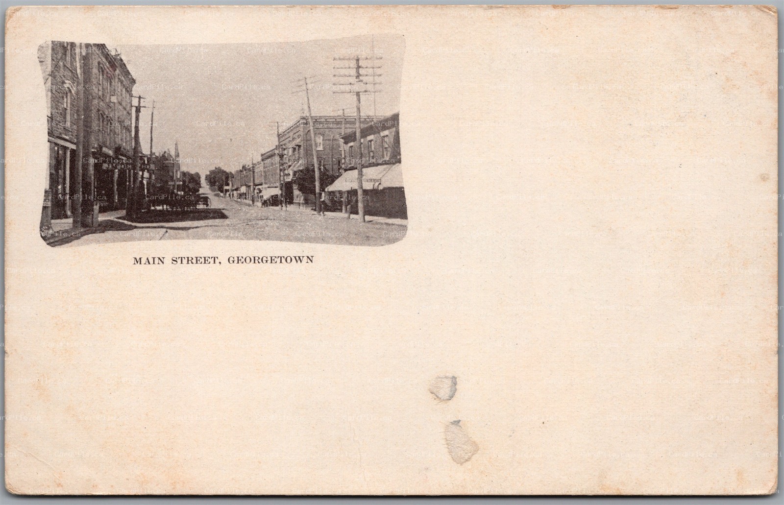 Postcard Georgetown Ontario c1900s Main Street Halton County UDB