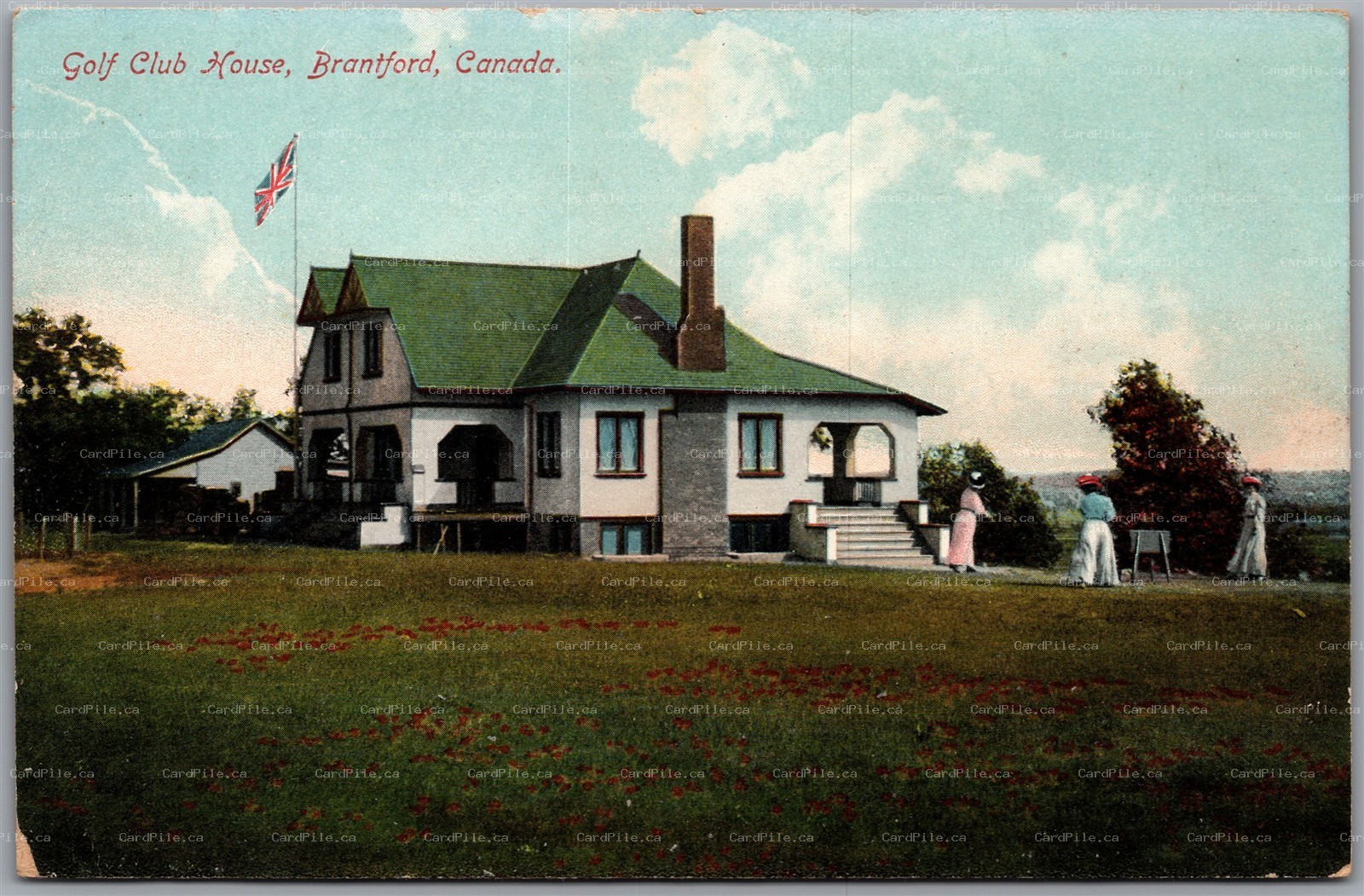 Postcard Brantford Ontario c1910s Golf Club House Brant County by Stedman Bros.