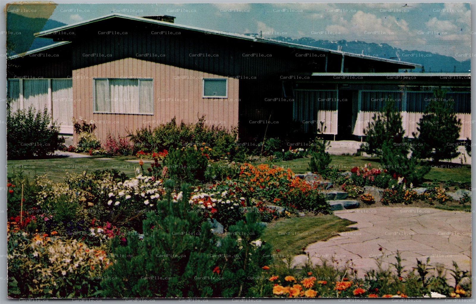 Postcard Kitimat British Columbia Garden at Nechako Lodge 