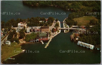 Postcard Port Carling Ontario Scenic Aerial View Indian River Muskoka