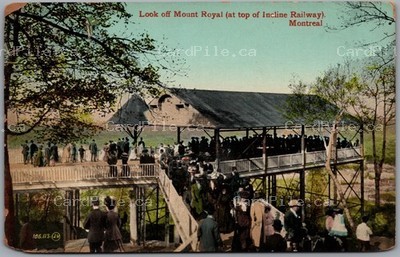 Postcard Montreal Quebec c1913 Look Off Mount Royal Incline Railway