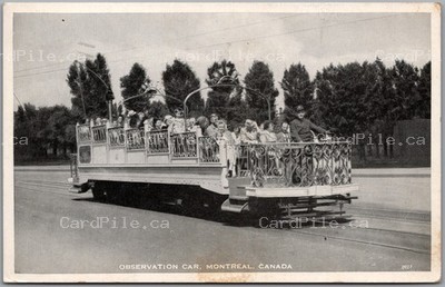 Postcard Montreal Quebec c1951 Observation Car to Perryopolis PA