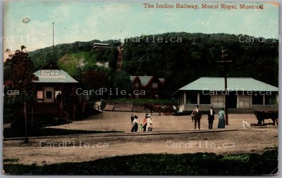 Postcard Montreal Quebec c1910s The Incline Railway Mount Royal