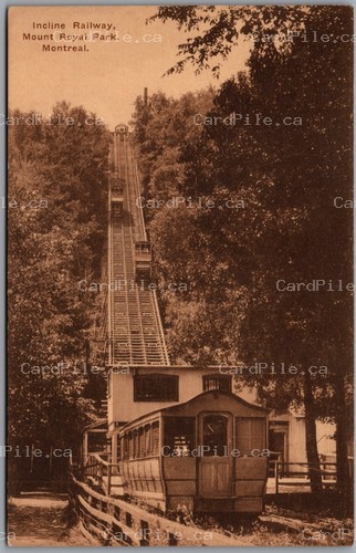 Postcard Montreal Quebec c1906 Incline Railway Mount Royal Park