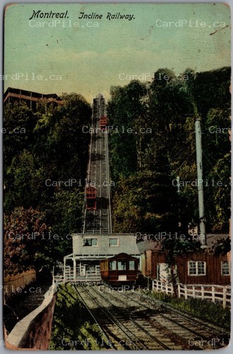 Postcard Montreal Quebec c1916 Incline Railway to Willshire Ohio *as is*