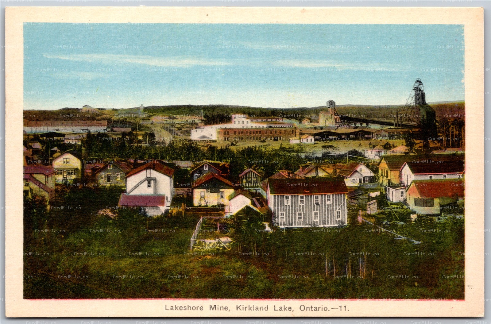 Postcard Kirkland Lake Ontario 1930s Lakeshore Mine Timiskaming District by PECO