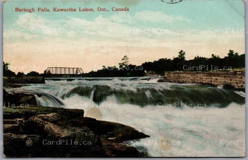 Postcard Burleigh Falls Ontario c1910 Kawartha Lakes Split Ring Juniper Island