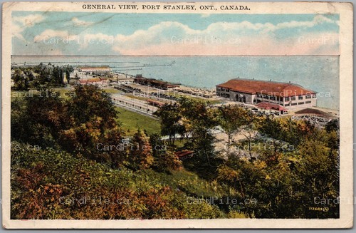Postcard Port Stanley Ontario c1920s General View Waterfront Elgin County *as