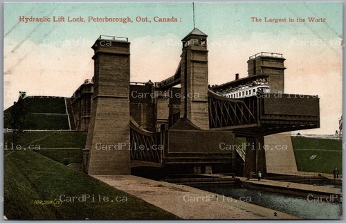 Postcard Peterborough Ontario c1910s Hydraulic Lift Lock