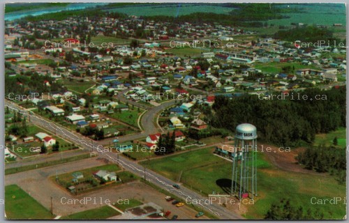 Postcard Fort Saskatchewan Alberta The Nickel City Aerial View *as is*