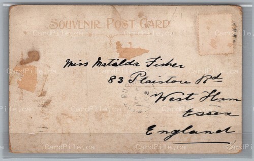 Postcard c1908 Split Ring Cancel East Burnaby British Columbia *as is*
