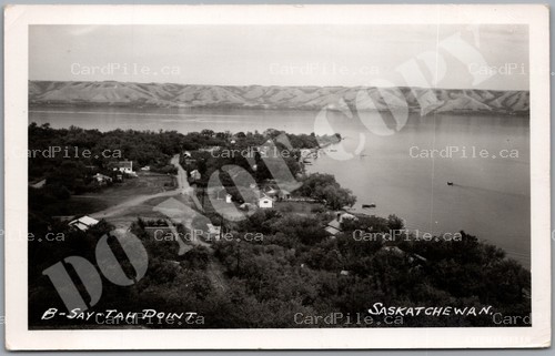 Postcard RPPC B-Say-Tah Point Saskatchewan River Valley