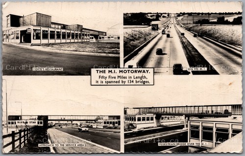 RPPC Newport Pagnell England c1964 M1 Motorway Fifty Miles Long 134 Bridges