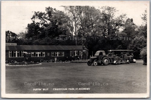 Postcard RPPC St Andrews Scotland c1966 Puffin Billy Craigtoun Park Fife