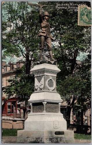 Postcard Halifax Nova Scotia c1906 Soldiers Monument Province Building