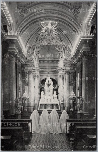 Postcard Quebec City 1910s Sanctuary of Perpetual Adoration Interior View Church