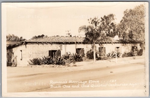 Postcard RPPC San Diego California Ramona's Marriage Place