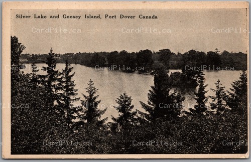Postcard Port Dover Ontario c1920s Silver Lake and Goosey Island Norfolk County