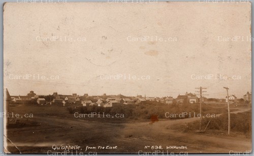 Postcard RPPC Qu'Appelle Saskatchewan c1909 View From The East by W. H. Hunter