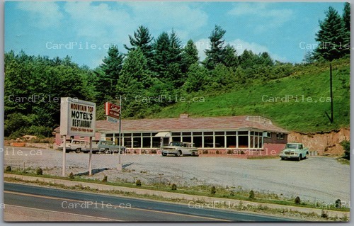 Postcard Fancy Gap Virginia 1964 Mountain Top Restaurant Motel Old Cars US 52