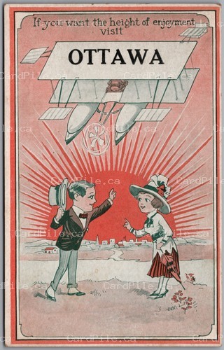 Postcard Ottawa Ontario c1910s If You Want The Height Of Enjoyment Visit Comic