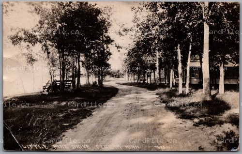 Postcard RPPC Perham Minnesota 1927 Little Pine Drive to Camborne Ontario