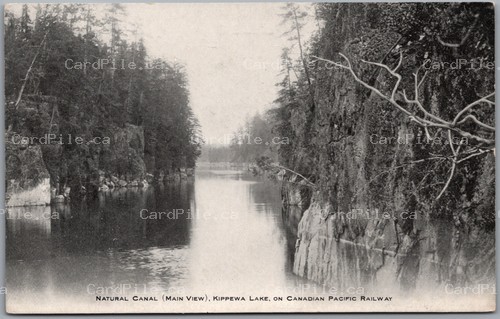 Postcard Kipawa Lake Quebec c1900s Natural Canal Main View CP Railway
