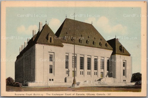 Postcard Ottawa Ontario c1940s Supreme Court Building Exchequer Court of Canada