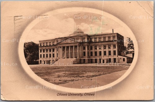 Postcard Ottawa Ontario Ottawa University War Savings Cancel to Calgary *as is*