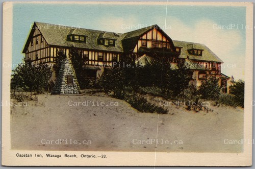 Postcard Wasaga Beach Ontario c1930s Capstan Inn Simcoe County
