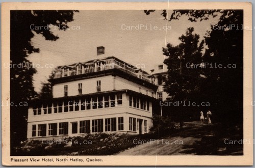 Postcard North Hatley Quebec c1940s Pleasant View Hotel Scenic View *as is*