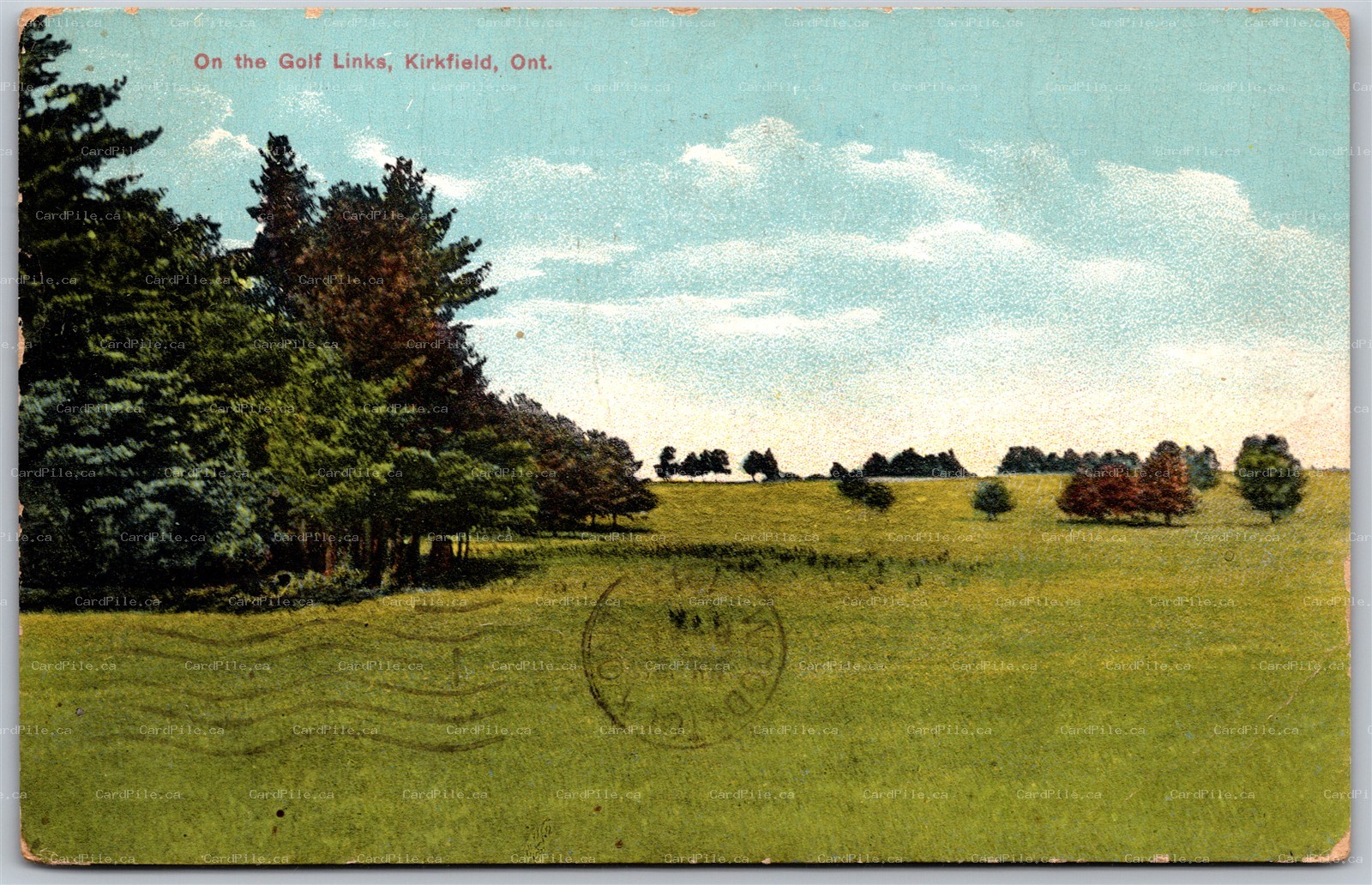 Postcard Kirkfield Ontario c1913 On the Golf Links Scenic View Victoria County