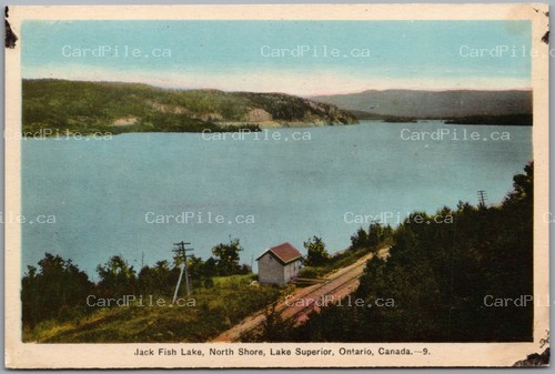Postcard Jackfish Ontario c1920s Jack Fish Lake North Shore Lake Superior